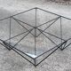 Metal and glass coffee table, 1980