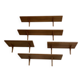 Large modular teak shelf scandinavian design 1950.