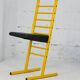 Adjustable seat chair. Circa 1980. Italy. Yellow lacquered steel.