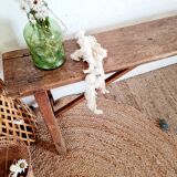 Old country farm bench in wood