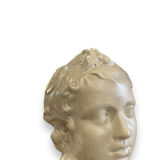 Bust of eros in glazed terracotta