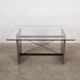 Glass coffee table, Italian design, 1960s, made in Italy