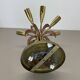 Brass Italian Stilnovo Style Theatre Ceiling Light Flush Mount, Italy, 1950