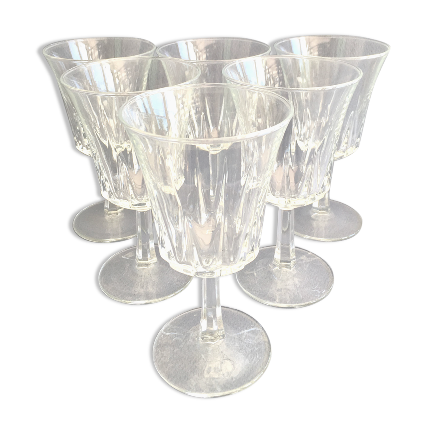Set of 6 vintage wine glasses