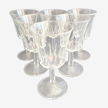 Set of 6 vintage wine glasses