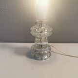 Swedish table lamp in hard pressed crystal glass, from Swedish SSA