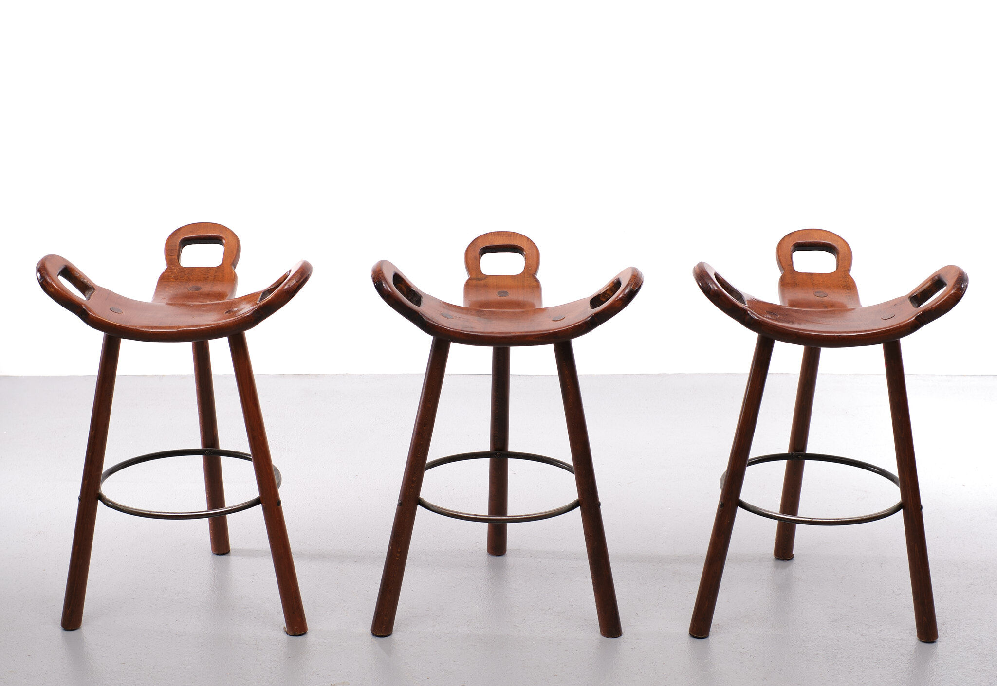Spanish marbella sergio rodrigues bar stools 1970s