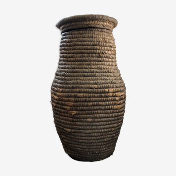 Old African millet woven basket