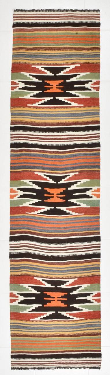 7x14 Wool Runner Rug, Long Wide Rug, 212x438Cm Rare Size Rug,Turkish Runner