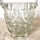Vintage glass and silver metal ice bucket