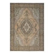 1970s Vintage Persian Handmade Wool Orange Area Rug 276x386