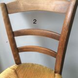 Wooden farm chairs pair