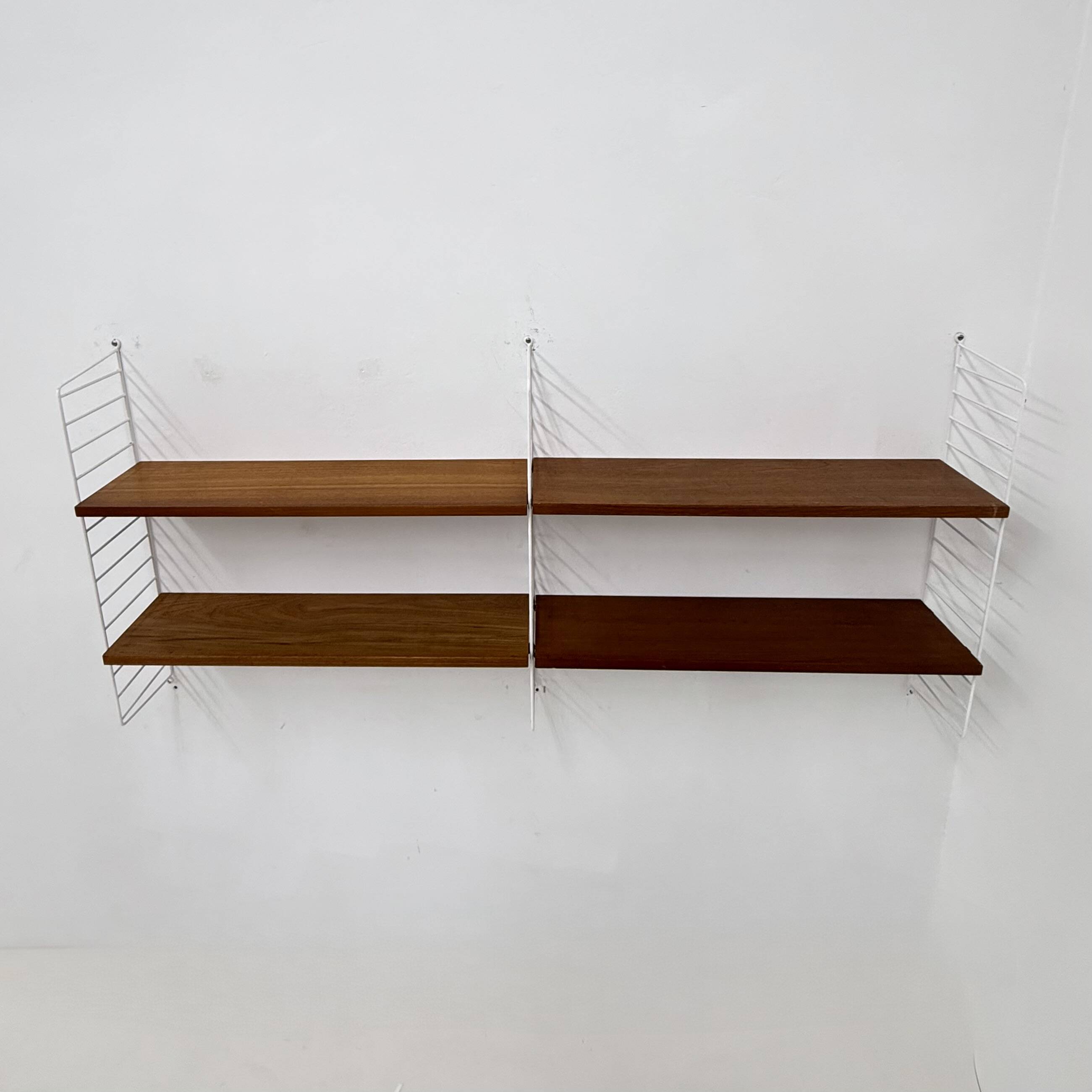 Mid-Century Nisse Strinning string design teak wall unit , 1960s
