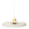 Crenellated opaline pendant lamp