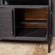 Striking 20thc italian ebonised etageres with open back & storage c.1970