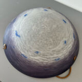 Lustre pate de verre violet bleu
