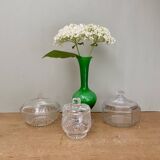 Set of 3 vintage glass candy jars