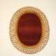Miroir ovale en bambou