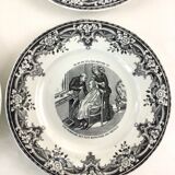 6 talking plates Creil and Montereau