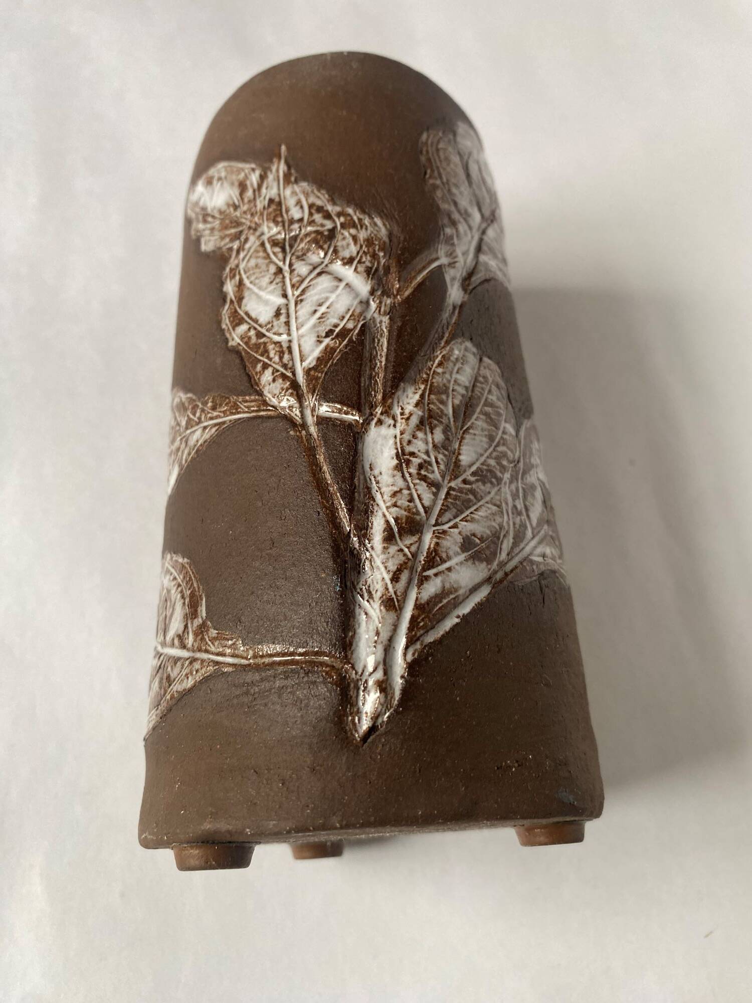 Vintage signed terracotta vase