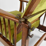 Morris armchair in beech and green velvet, United Kingdom, circa 1900
