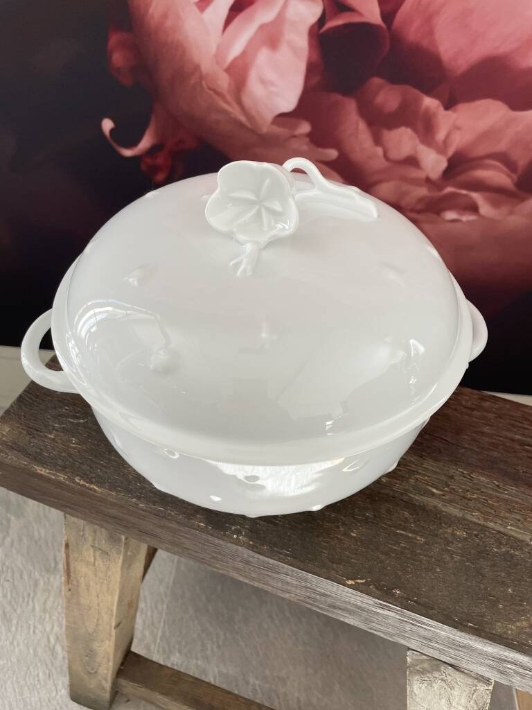 Lily of the Valley white soup tureen Lalique