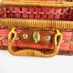 Vintage pink case in braided wicker and rope