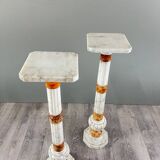 Pair of marble columns, late 19th century work