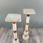 Pair of marble columns, late 19th century work