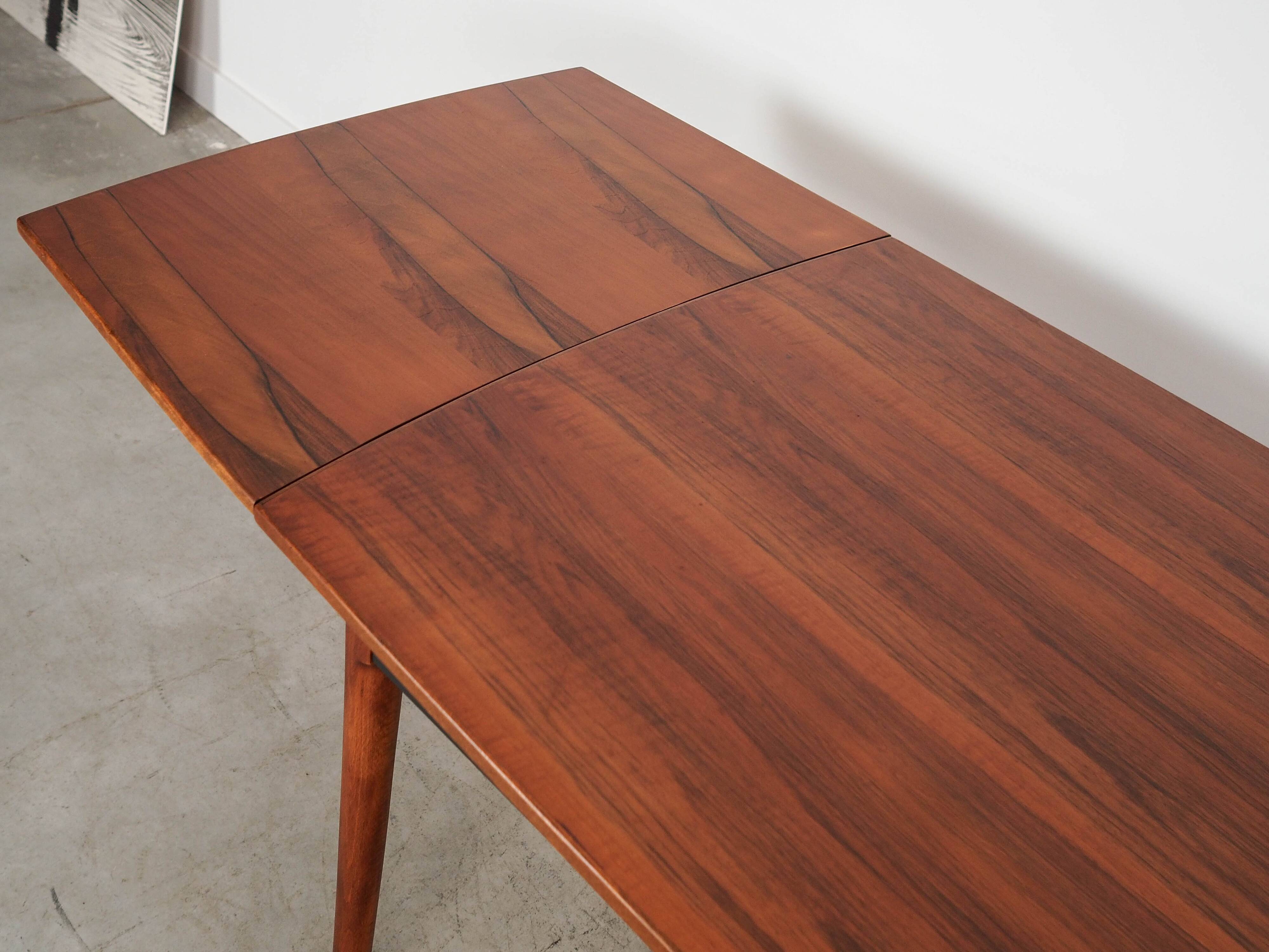 Walnut table, Danish design, 1970s, manufactured in Denmark