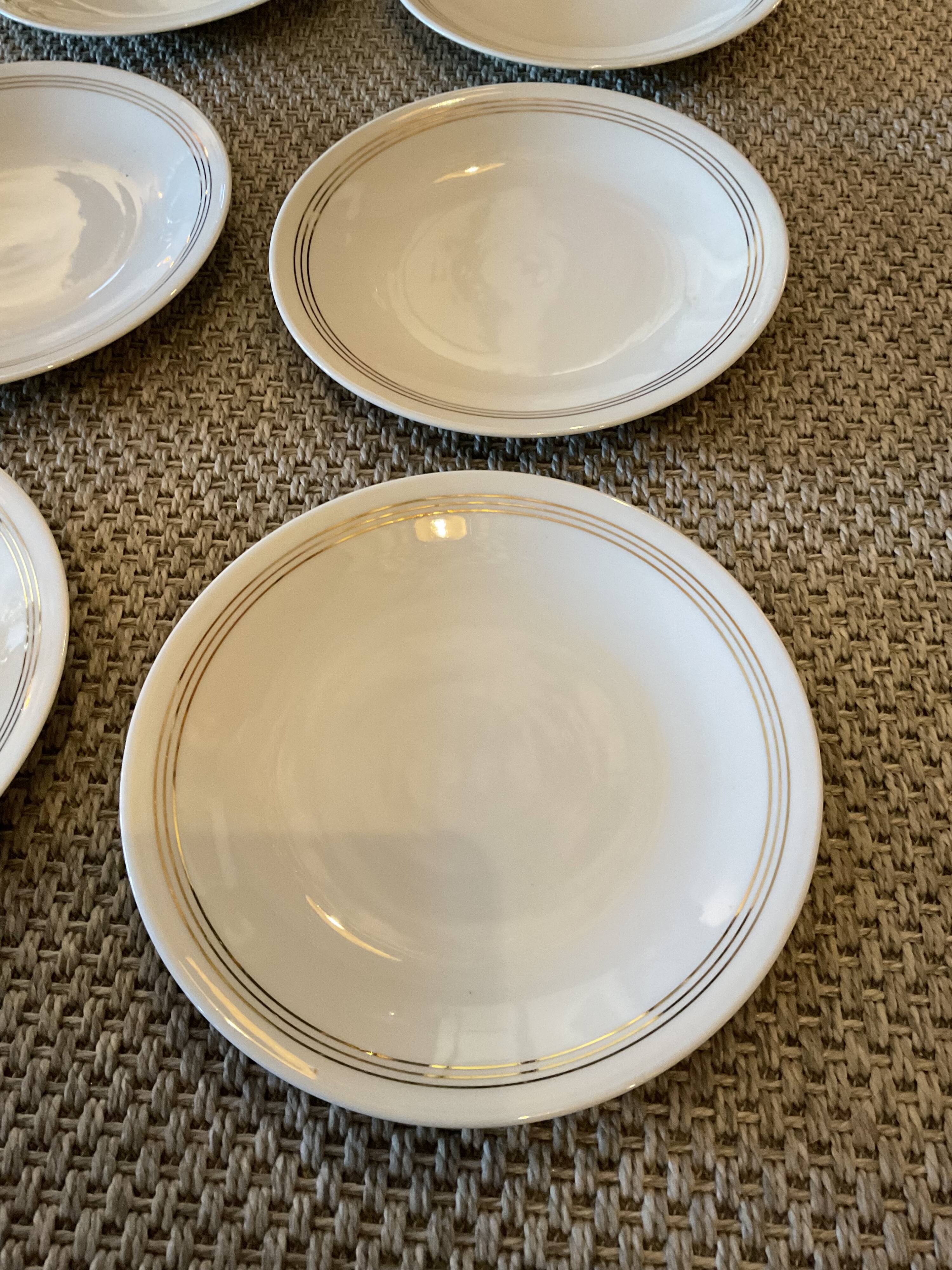 6 flat seats, Ahrenfeldt limoges, diameter 21 cm