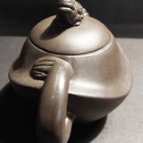 China Yixing terracotta teapot and bowls signed