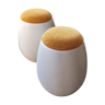 Pair of poufs "egg" Allibert