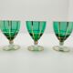 Lot de 6 verres à liqueur ou a vin vert émeraude