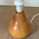 vintage wooden lamp small model with fabric shade 80's design