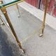 Desserte vintage laiton et 2 plateaux verre