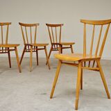 Set of 4 wooden dining chairs by Tatra Nabytok 1960