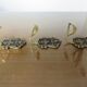 4 old wall hooks coat rack in bronze "fleur de lys" art deco years 20 30