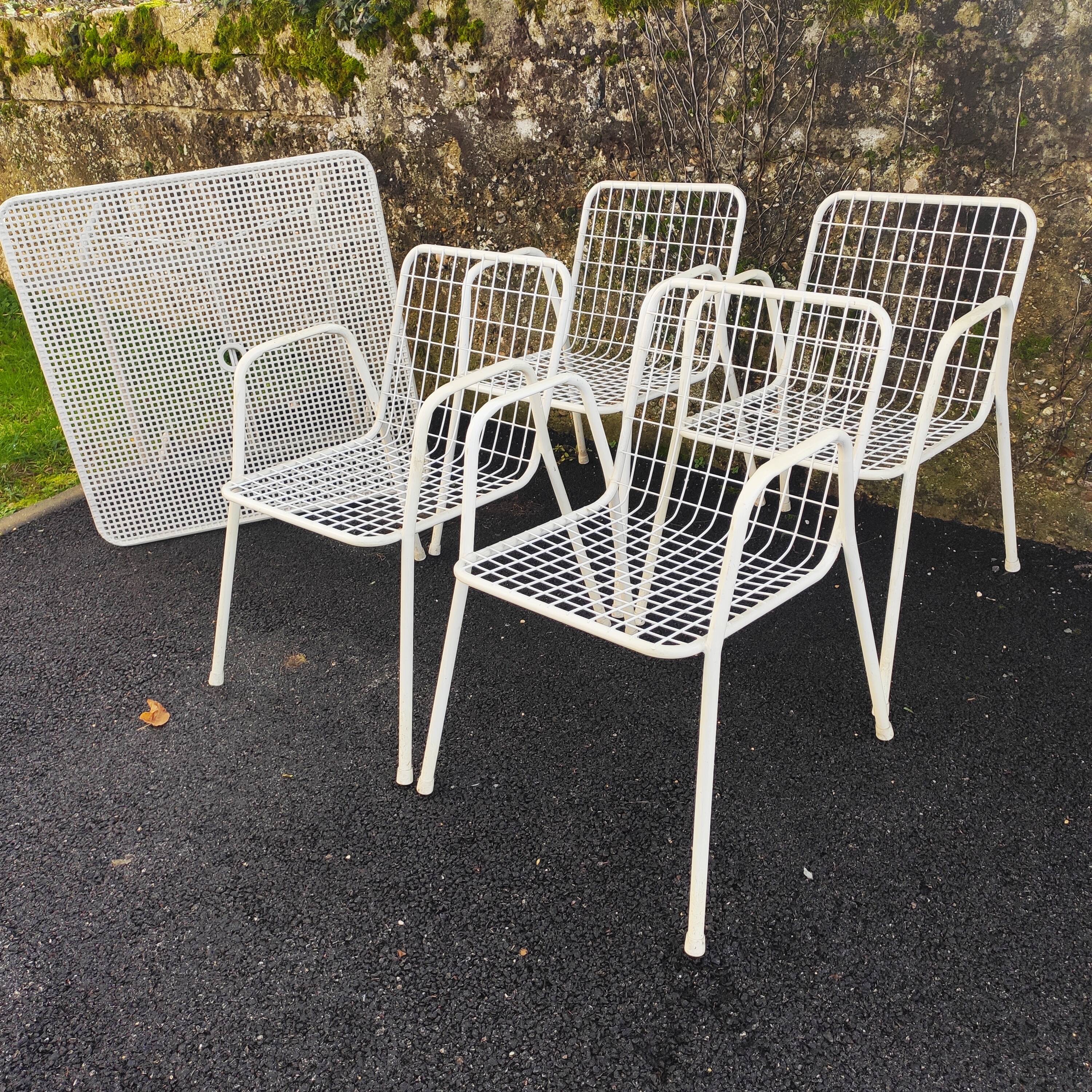 Armchairs with original cushions and Emu garden table model Rio 1966.