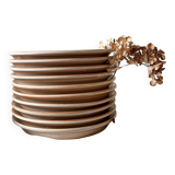 Assiette en grès à spirale