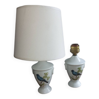 Pair of porcelain bedside lamps
