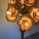 Ornamental floor lamp with "flower" patterns from the 1970s.
