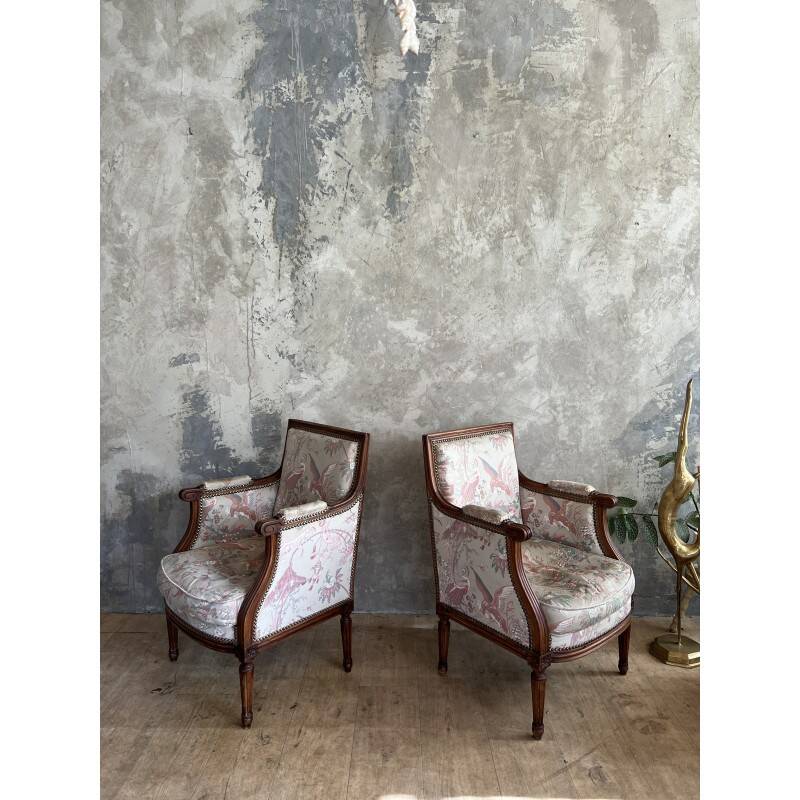 Antique bergère armchairs