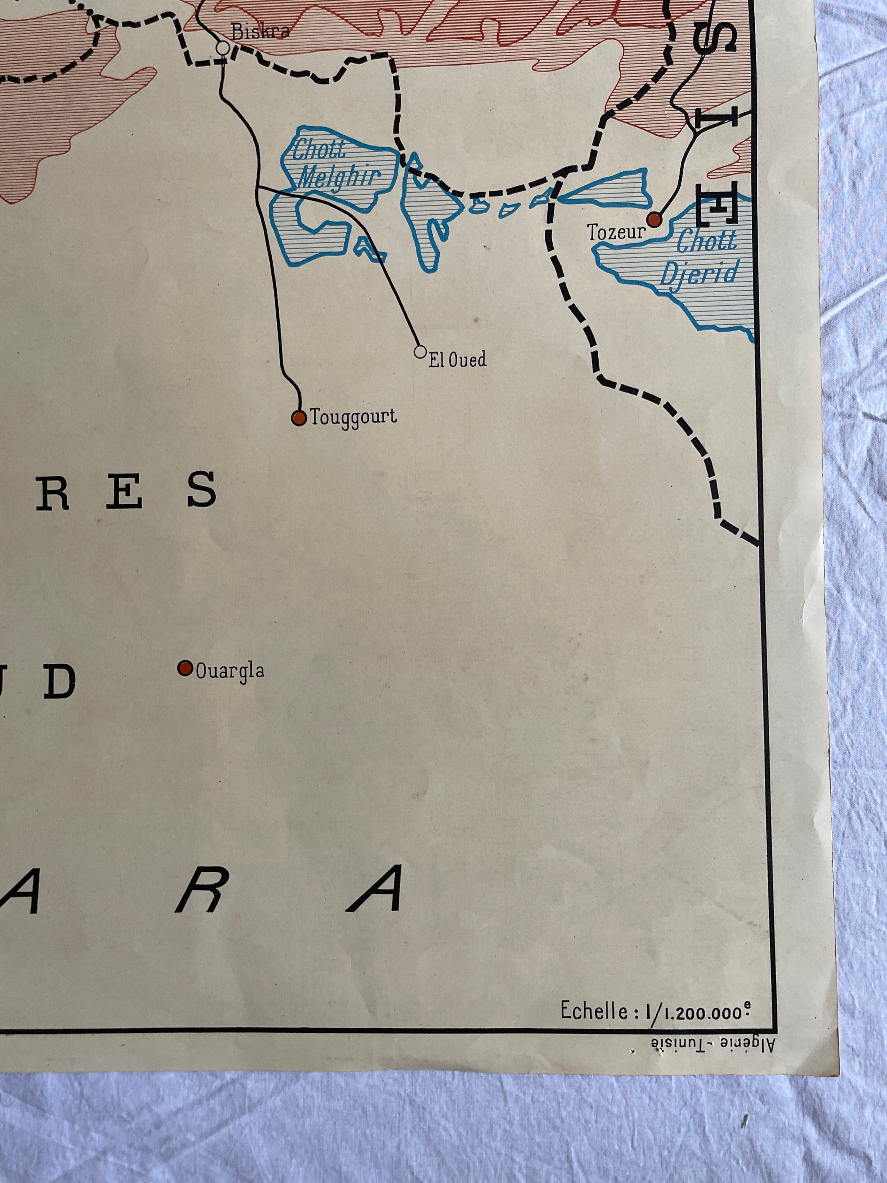 Old School Map 50/60s Algeria / Tunisia, Editions Rossignol