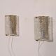 Pair of vintage Scandinavian glass sconces 1970