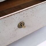 Glass Cabinet From The Gustavian Period Painted In Grey From 1810s