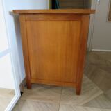 Vintage modernist desk - 5 drawers - shelf - 1950s - closure mechanism