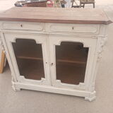 Old buffet 2 doors windows patina Shabby chic
