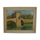 Peinture à l'huile sur bois de R Accaries