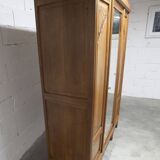 Art Deco carved oak wardrobe - Flemish workshop circa 1930